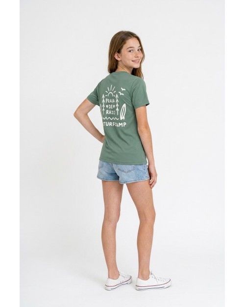 Camiseta Art Surf Camp Basica Unisex En Verde