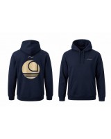 Sudadera con capucha azul letras olas