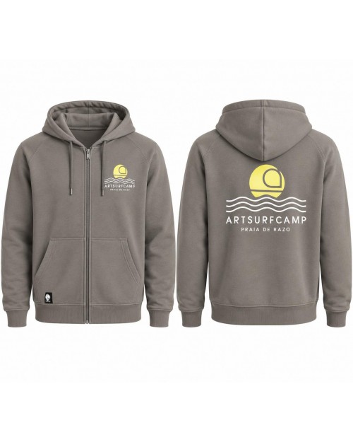Sudadera con cremallera beige Artsurfcamp
