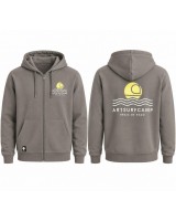 Sudadera con cremallera beige Artsurfcamp
